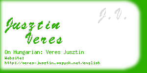 jusztin veres business card